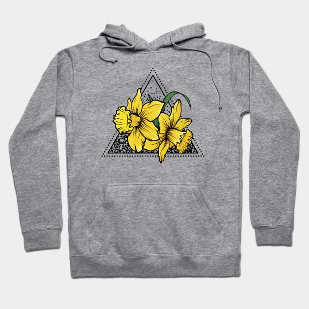 Daffodil Flora Triangle Hoodie by RadicalChill